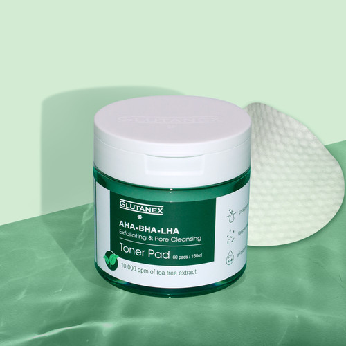 AHA BHA LHA Exfoliating & Pores Cleansing Toner Pad | Nexus Pharma