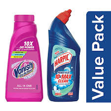 Vanish Oxi Action Stain Remover (800 ml) + Harpic + Lizol  (Citrus) Combo