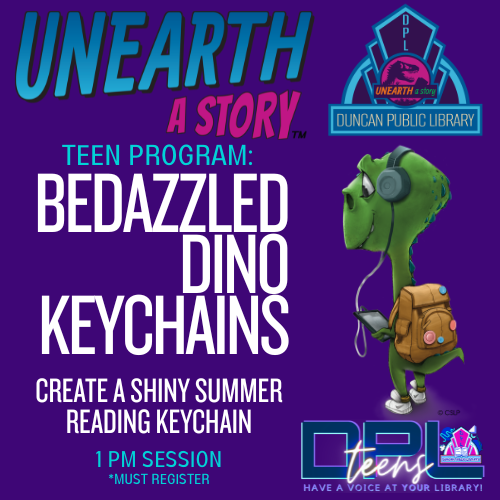 Teen Program: Bedazzled Dino Keychains