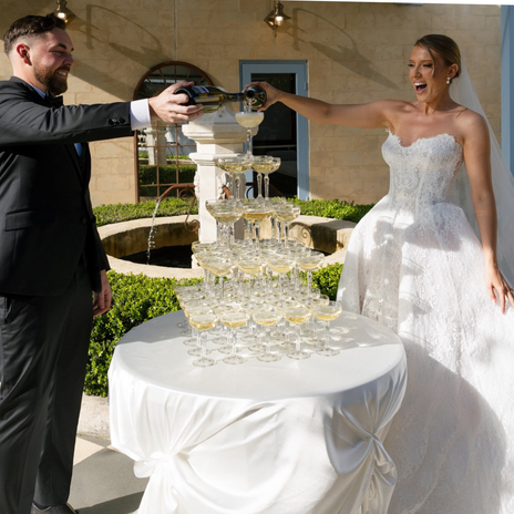 Silk drapery for champagne table at The Sienna Hunter Valley by The Fabric Alchemist.