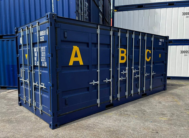conteneur maritime de 20 pieds "Open Side" avec bac de rétention (drip tray)