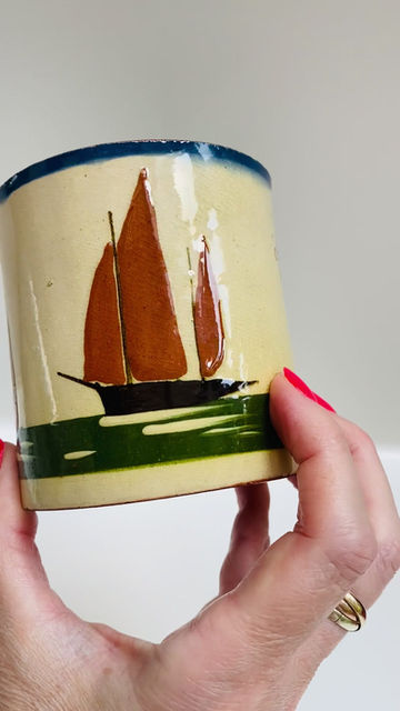 Thumbnail: Vintage Motto Ware Honey Pot