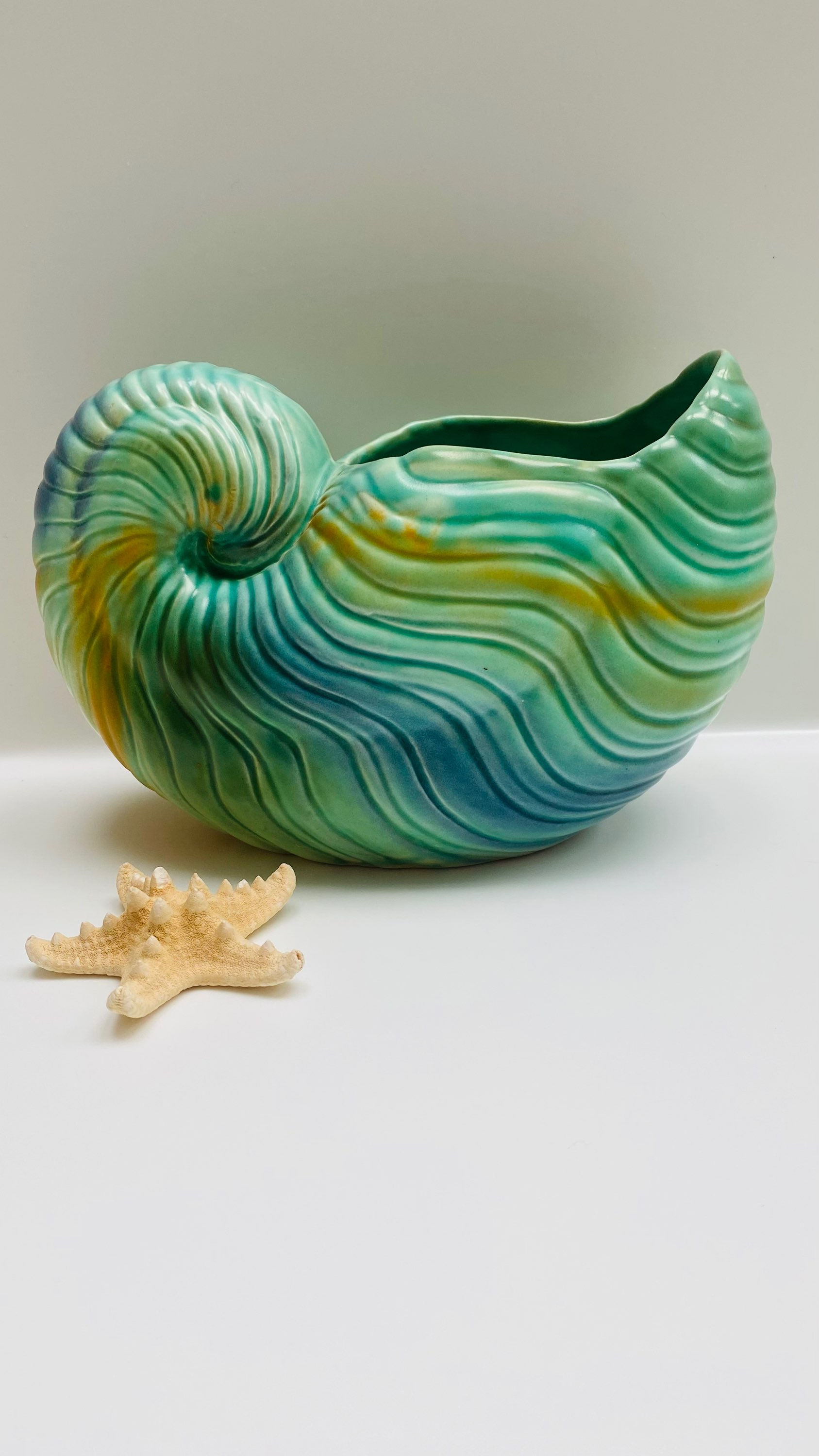 Vintage Shorter & Son Shell Vase