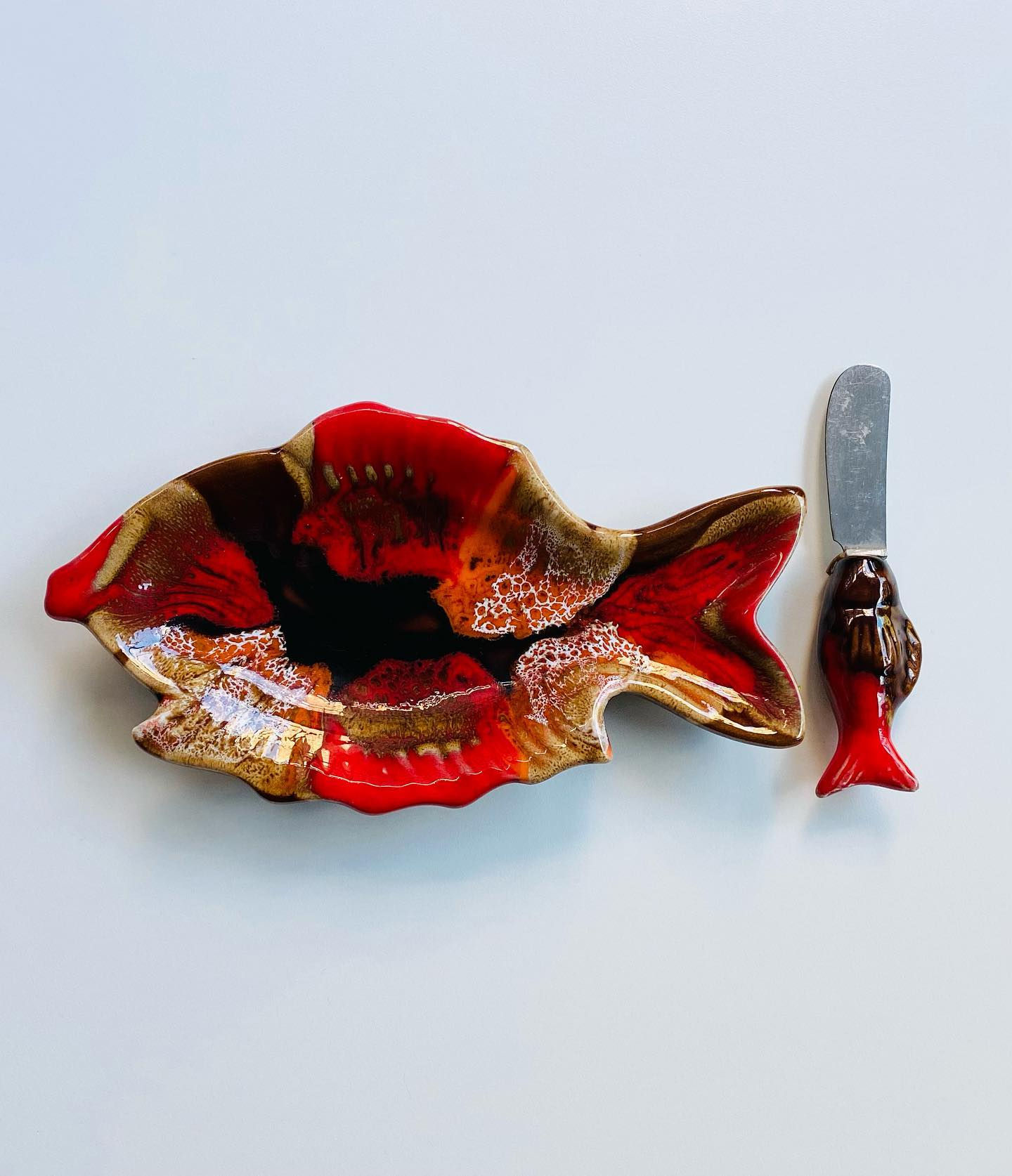 Vintage French Fish Butter Dish