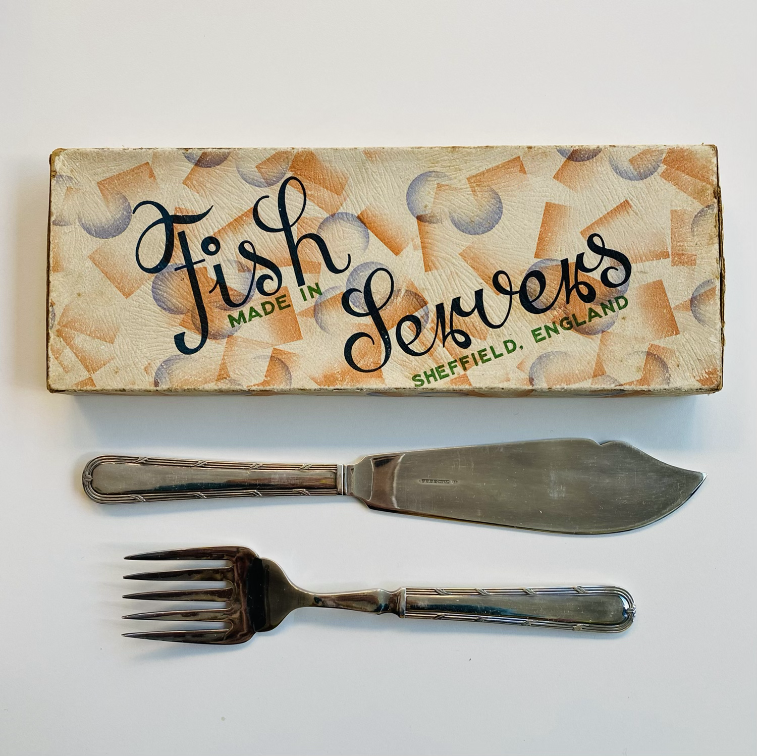 Silver plated fish servers