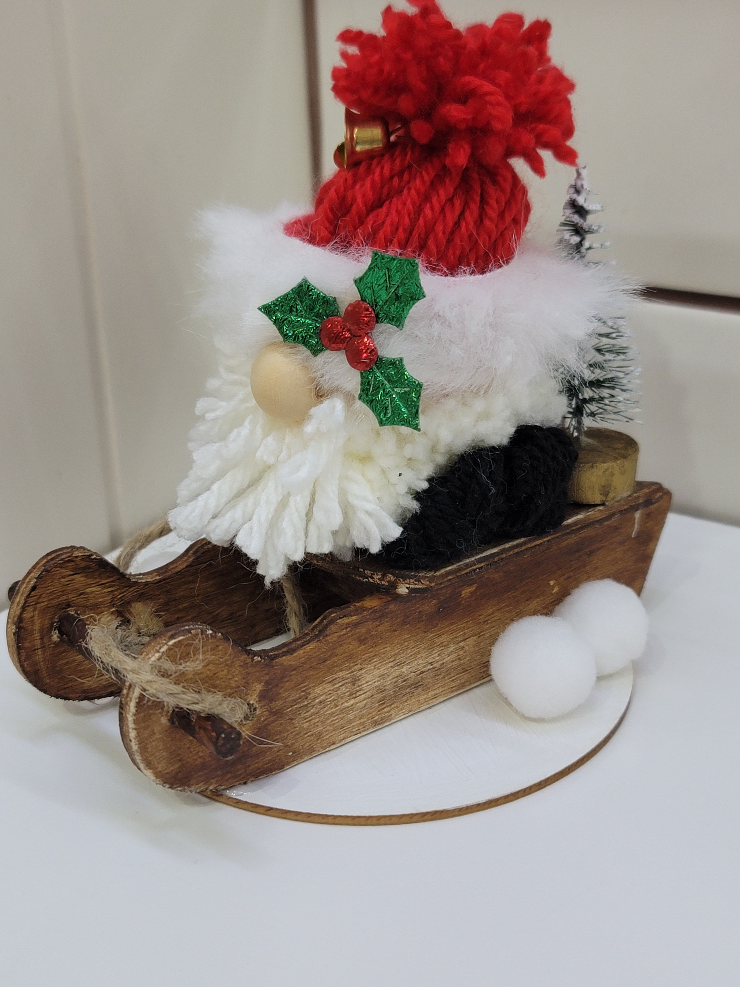 Gonk Santa on sleigh