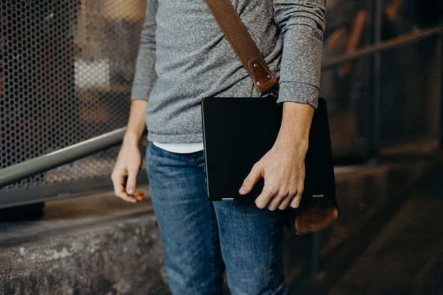 Man Holding Laptop