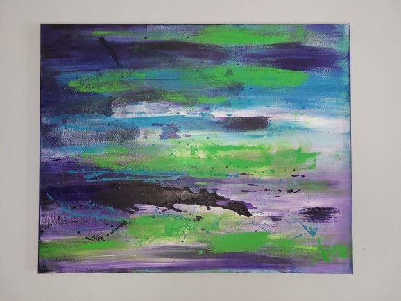 Miniature : ABSTRAIT MAUVE EAU N°5