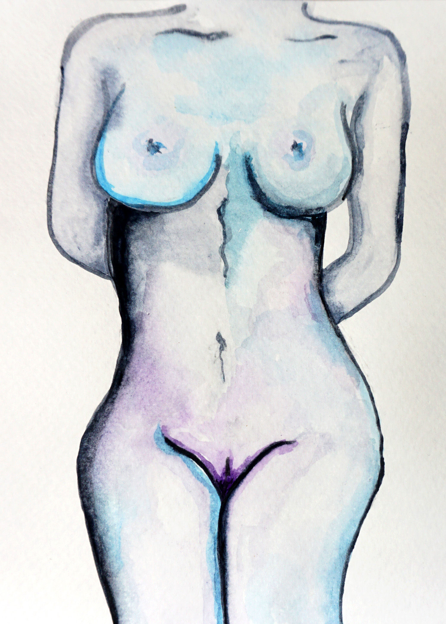 Watercolor #3 Print | 8in x 10in Matted on Watercolor Paper