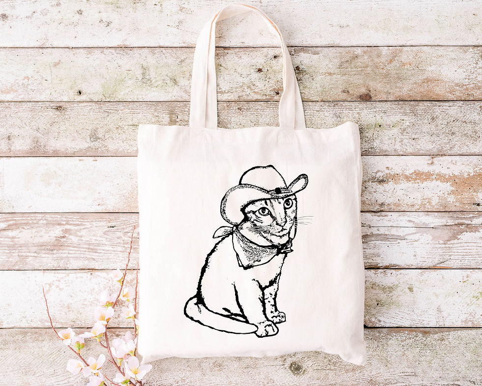 Thumbnail: Cowgirl Kitty (Tee, Tank or Tote)