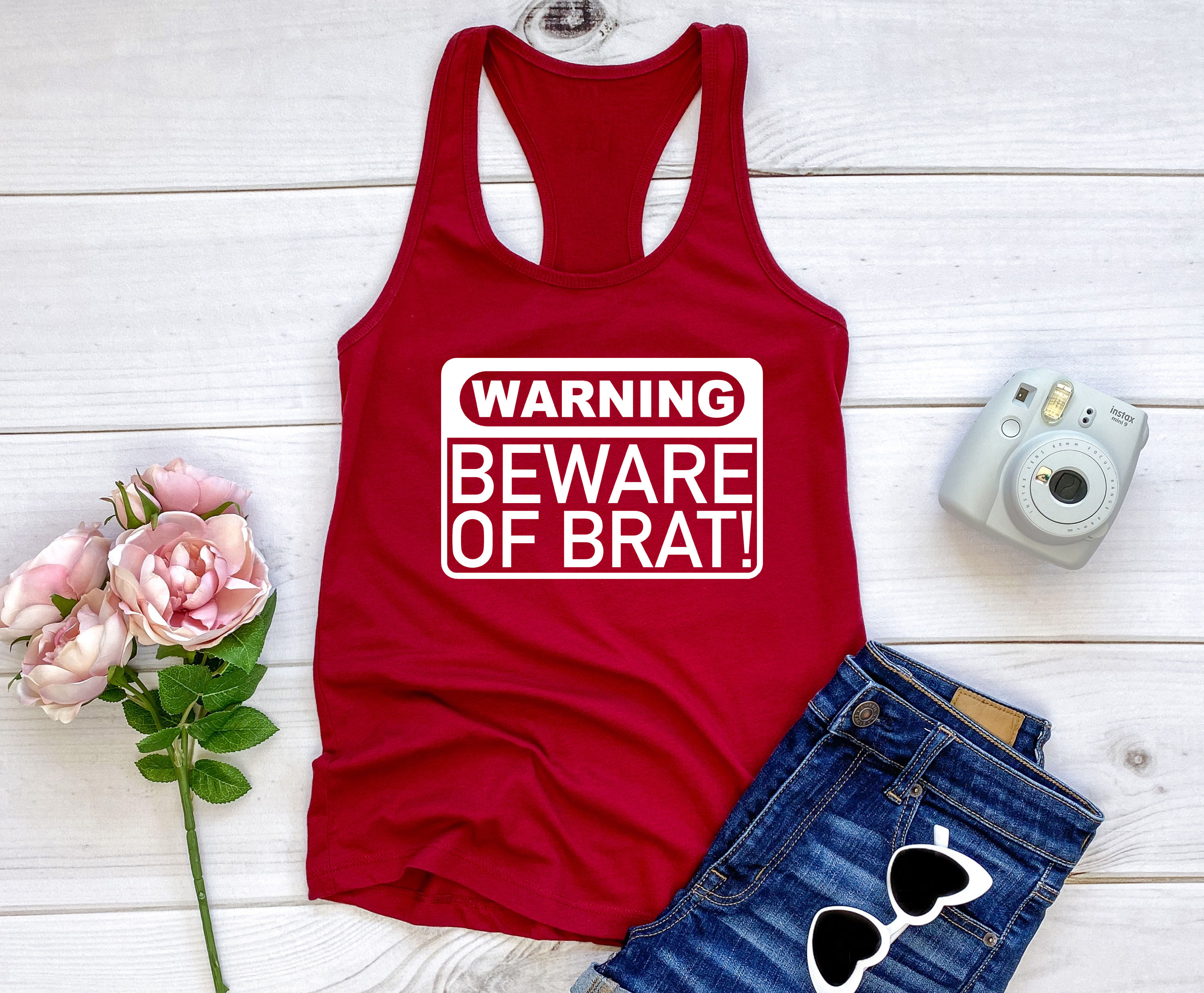 Warning Beware of Brat - Size: 2X-Large