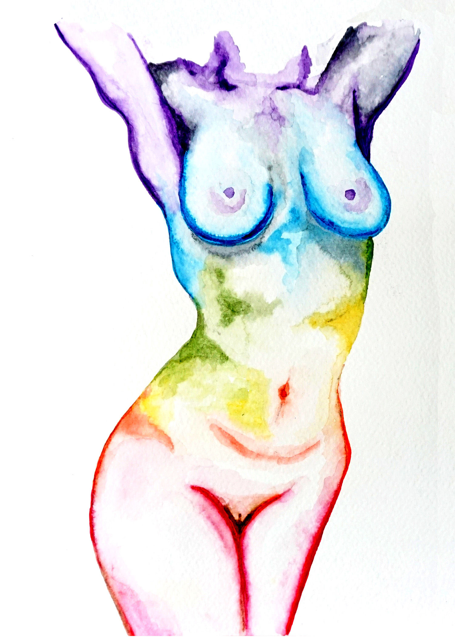 Watercolor #1 Original Painting | 11in x 14in Matted Art