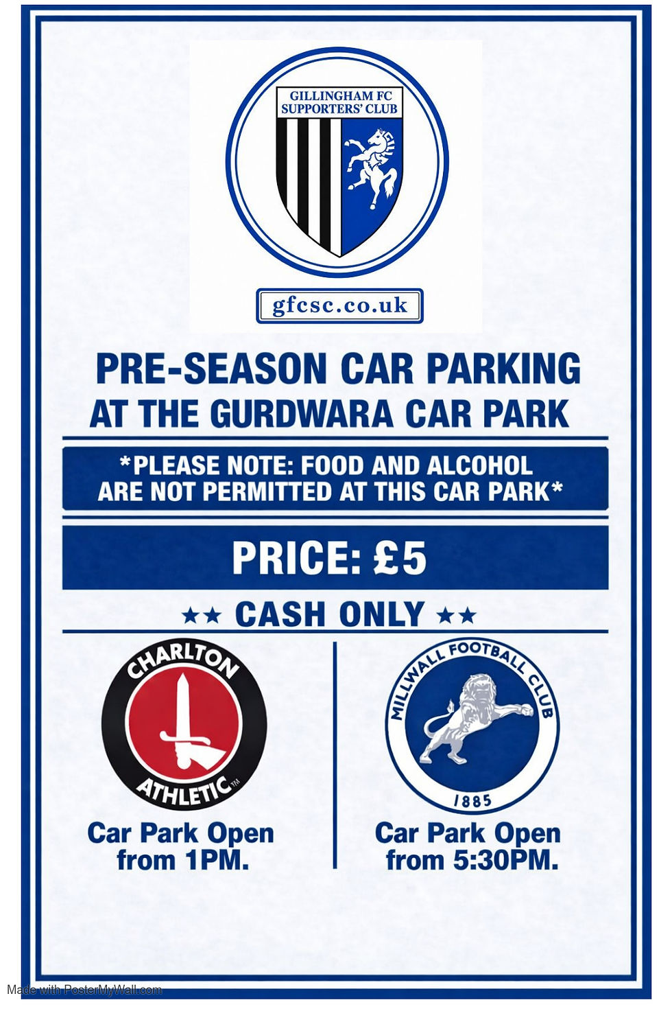 Pre-season Car Parking