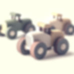 Colorful Wooden Toy Tractors