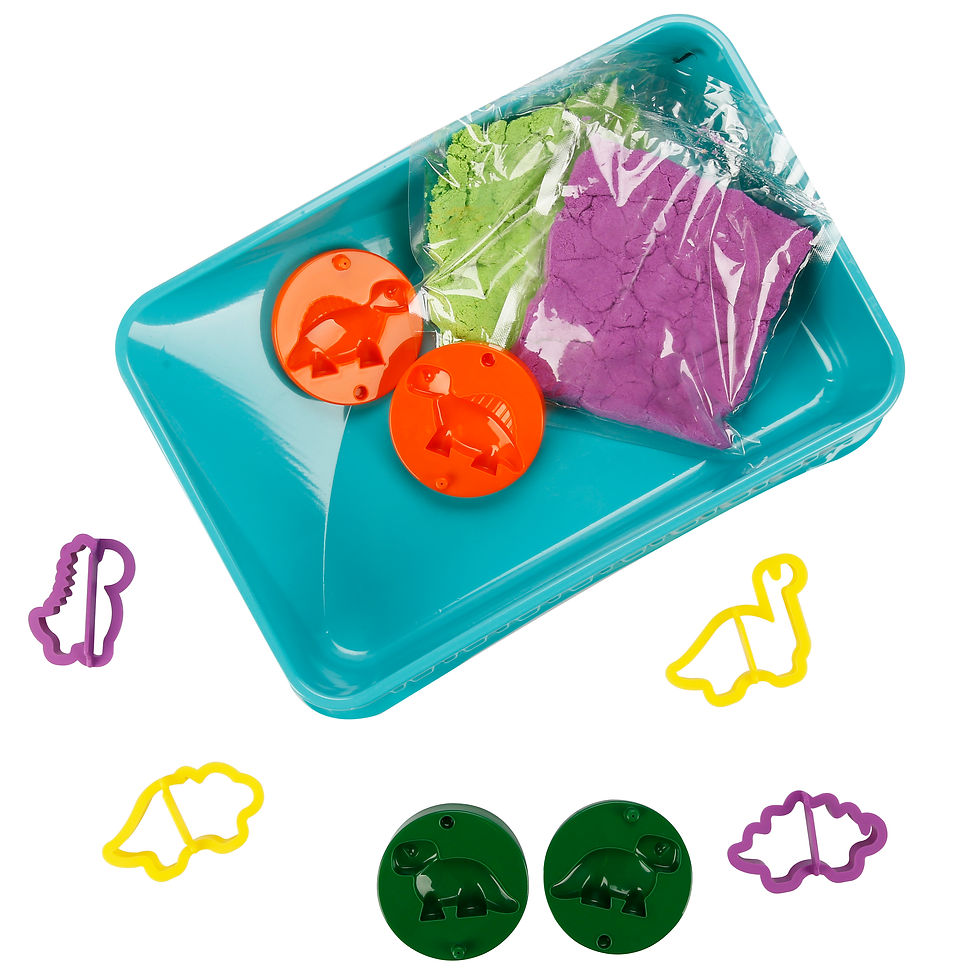 Thumbnail: FUN SAND SET DINO 2CLR. X 125GR.11PCS.