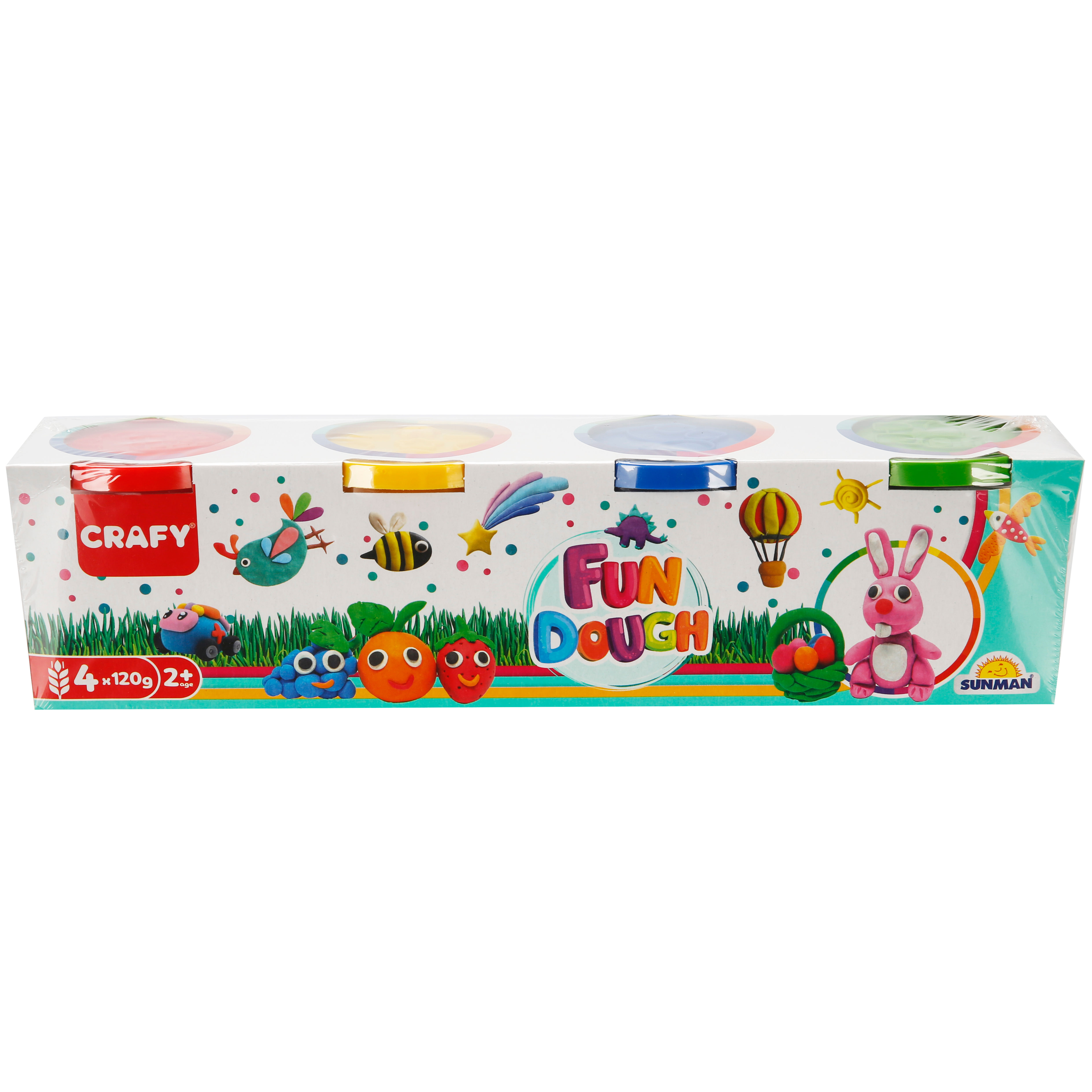FUN DOUGH 4 PACK 4X120GR.