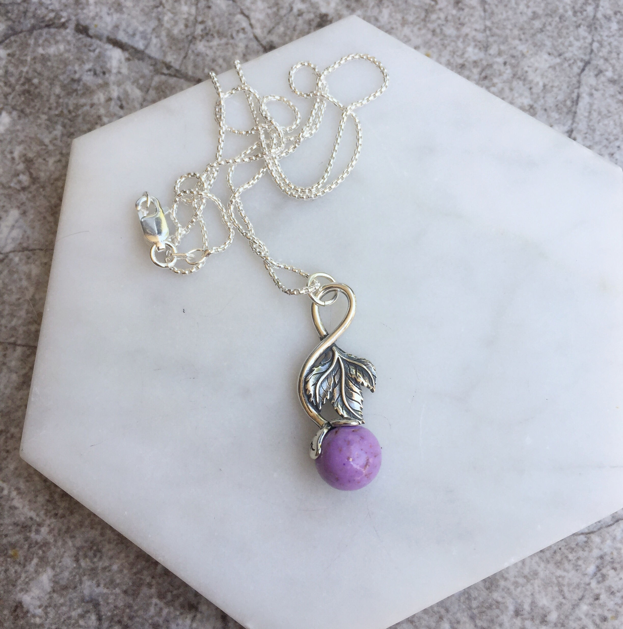 Flower Memorial Leaf Pendant