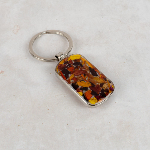 Wooden Rectangle Keychain | My Memories In Bloom