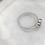 Thumbnail: Flower Memorial Dainty Heart Ring (Twisted Band)