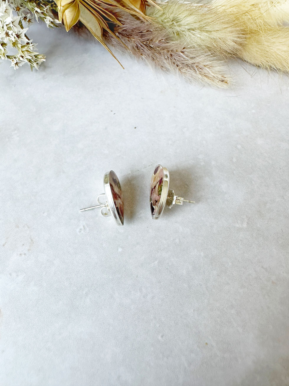Thumbnail: Flower Memorial Teardrop Post Earrings