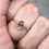 Thumbnail: Flower Memorial Dainty Teardrop Ring (Plain Band)