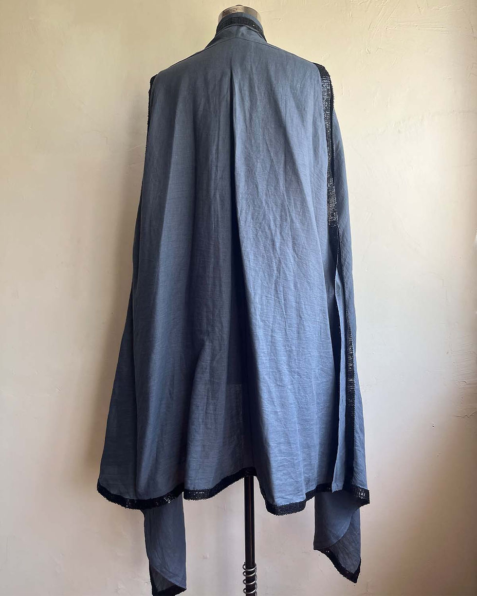 Thumbnail: Slate Grey Draped Shrug with Sequin