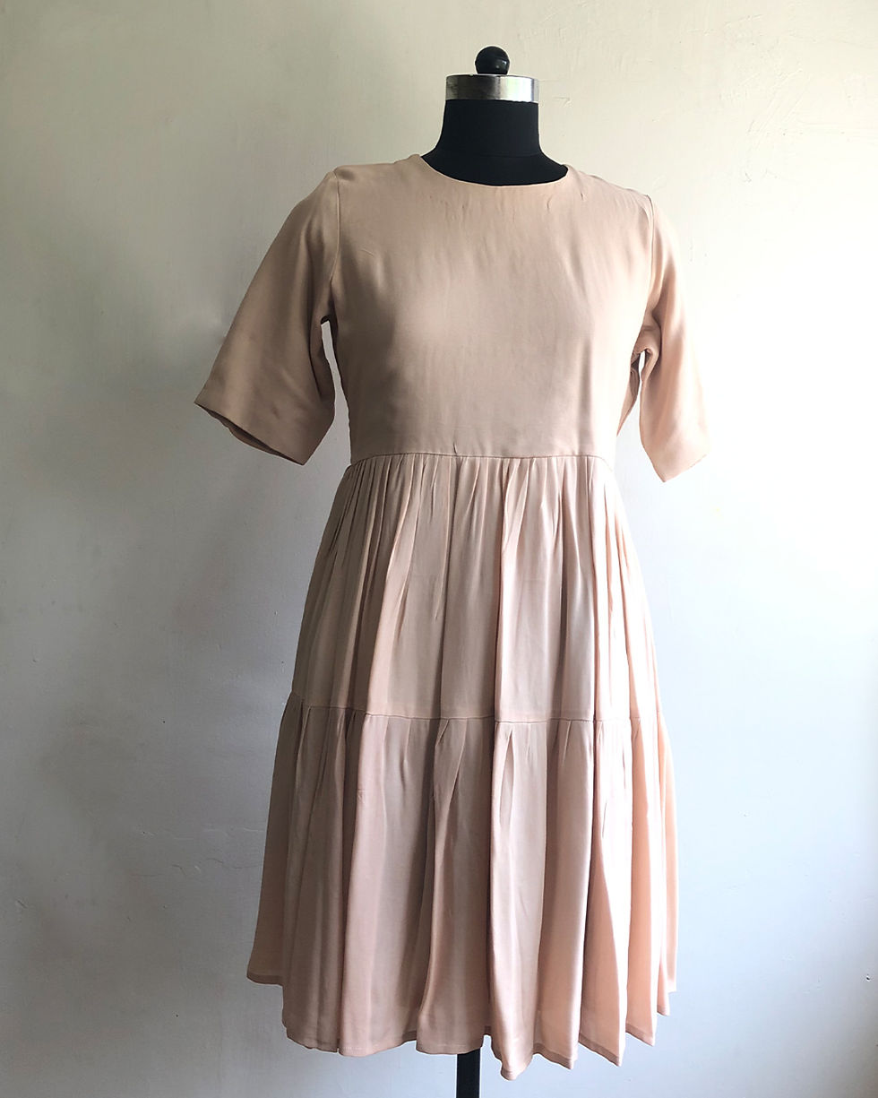 Peach Tiered Dress