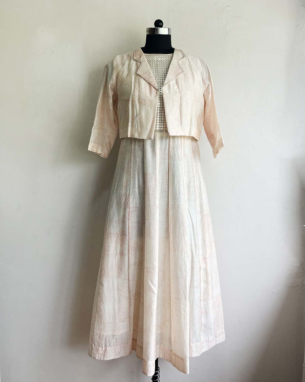 Ivory Layered Waistcoat Dress