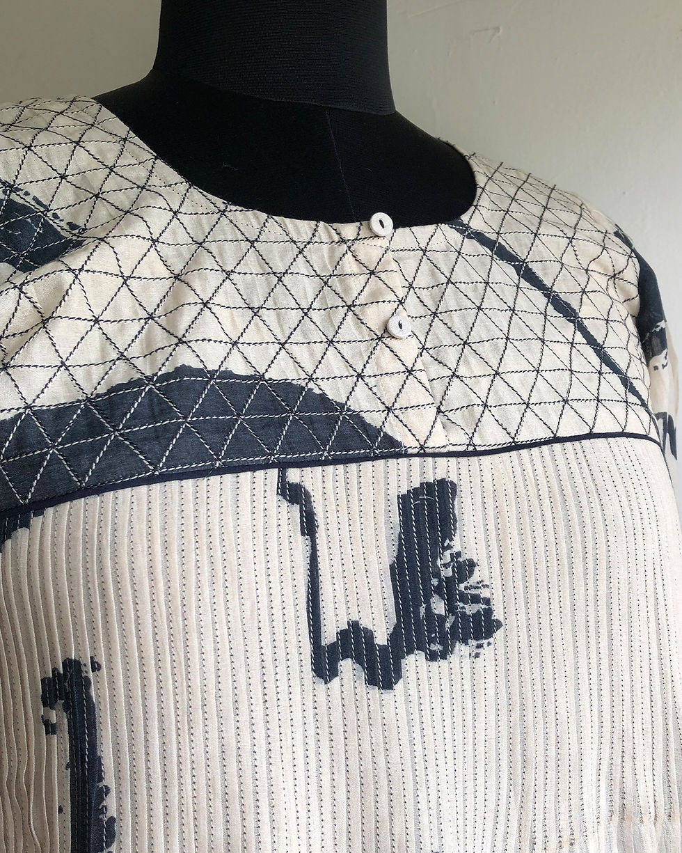 Thumbnail: Ink pintuck Overlay Tunic