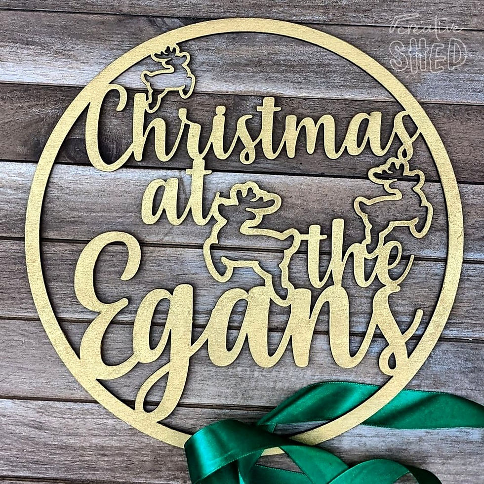 Thumbnail: Personalised Painted Christmas Hoop