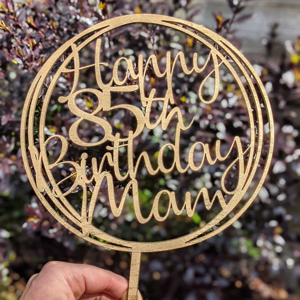 Thumbnail: PREMIUM Custom Happy Birthday Cake Topper