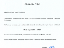 Réunion du Conseil municipal