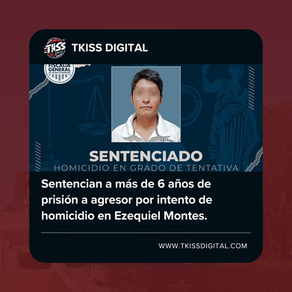 Sentencian a más de 6 años de prisión a agresor por intento de homicidio en Ezequiel Montes.