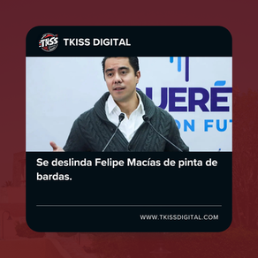 Se deslinda Felipe Macías de pinta de bardas.