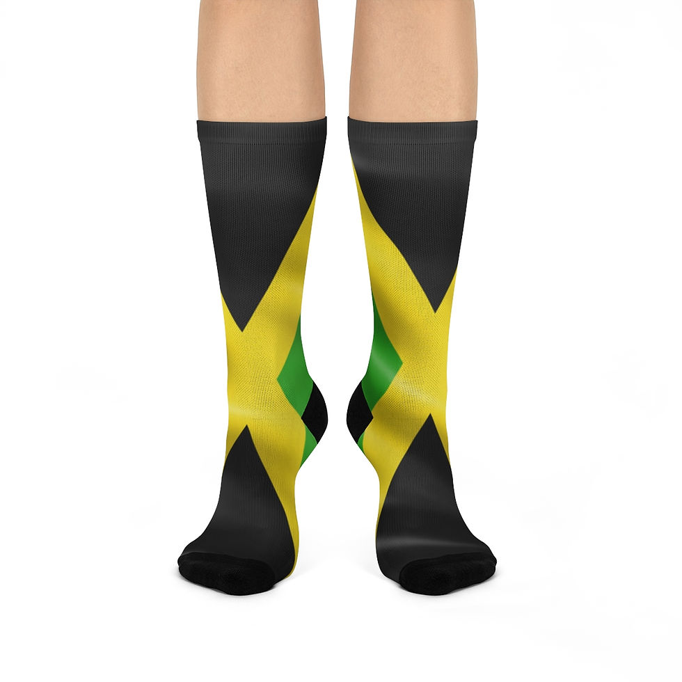 Thumbnail: Jamaica Style Cushioned Crew Socks