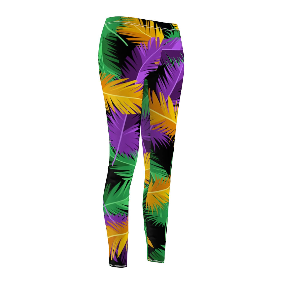 Thumbnail: Black Nola Women's Cut & Sew Casual Leggings (AOP)