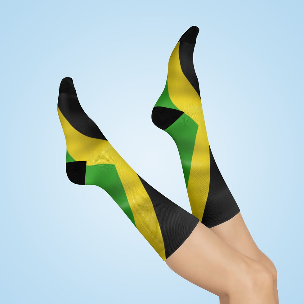 Thumbnail: Jamaica Style Cushioned Crew Socks