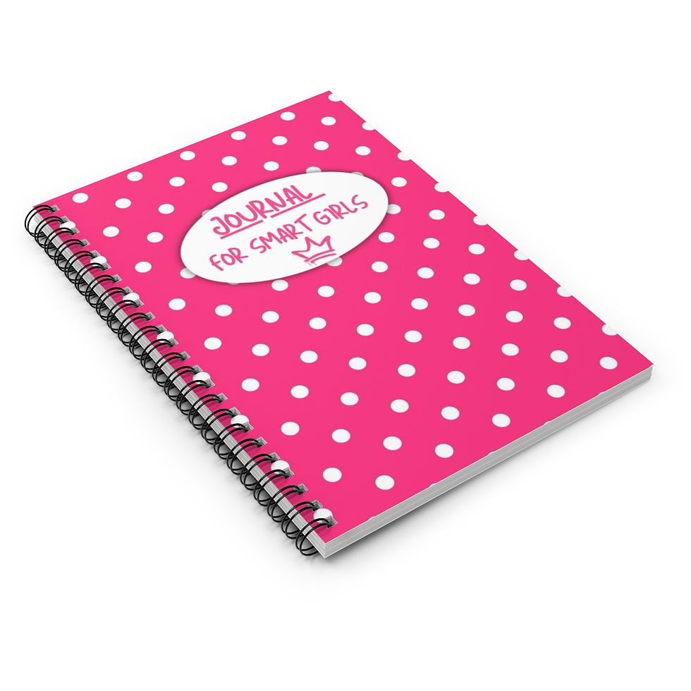 Thumbnail: Pink Polka Dot - Spiral Notebook - Ruled Line