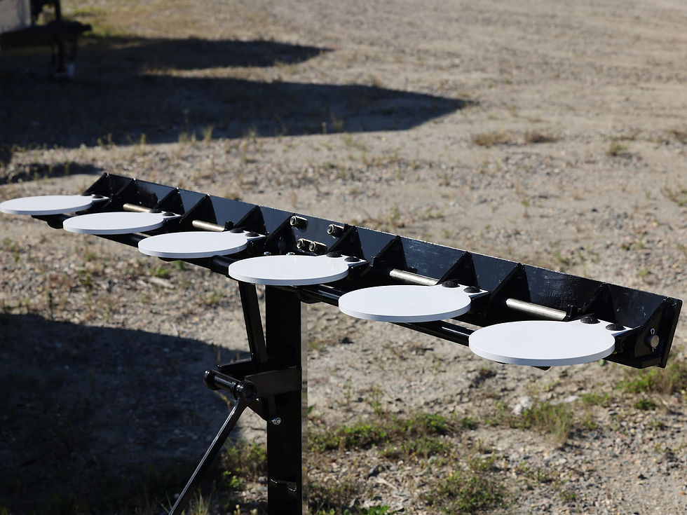 Thumbnail: AR500 Steel Rifle Plate Rack Target 3/8" with Six 8" Paddles