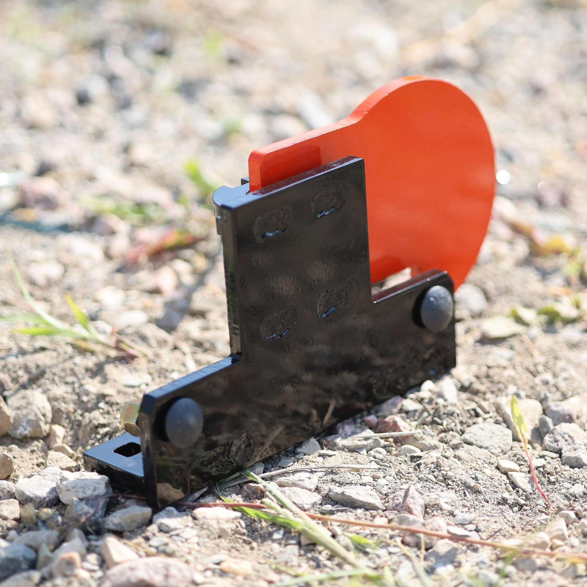 AR500 Steel Rifle Reactive Hostage Target Paddle & Bracket 3/8" – 2/3 IPSC