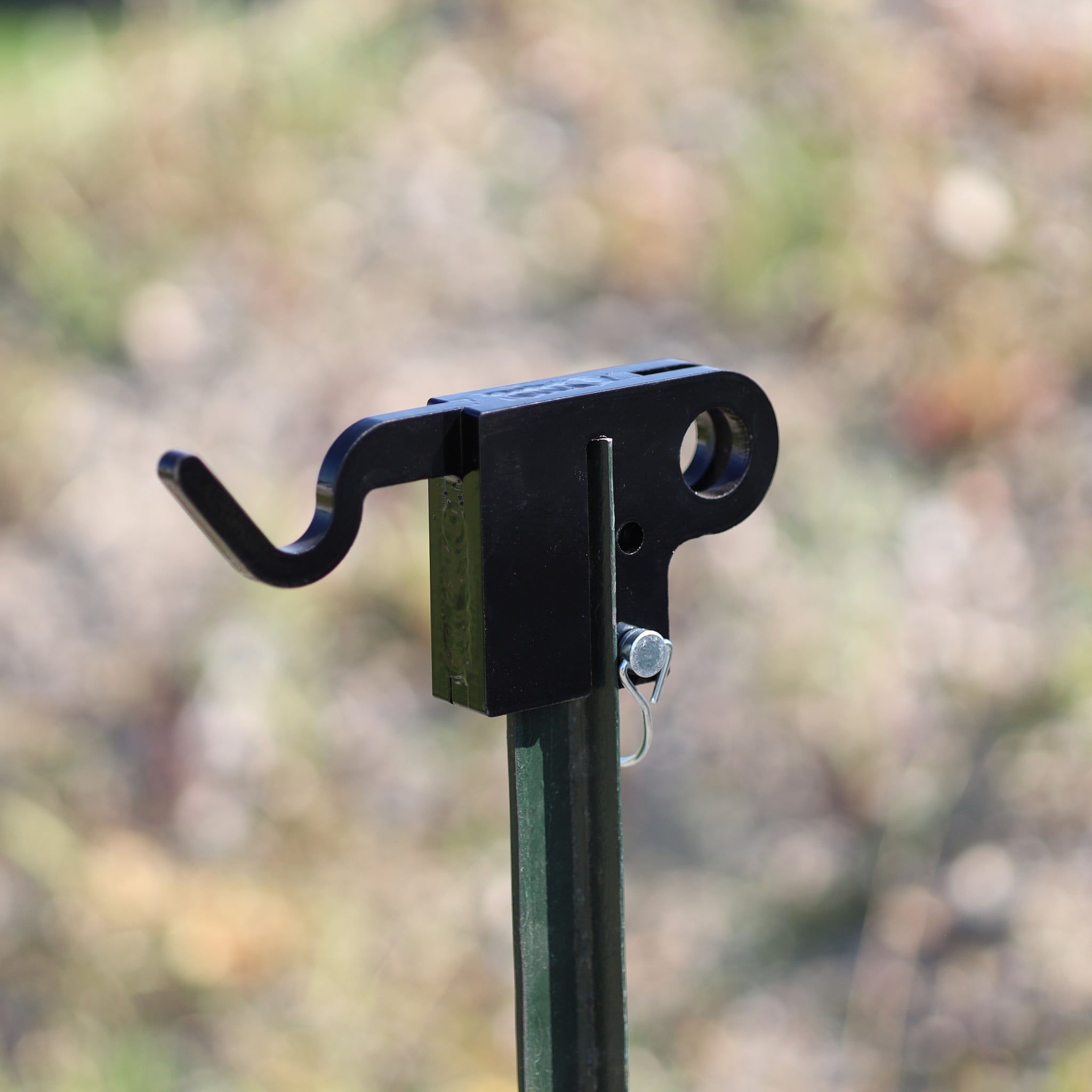 AR500 Steel T-Post Combo Topper Hook 3/8" Black | Match Grade