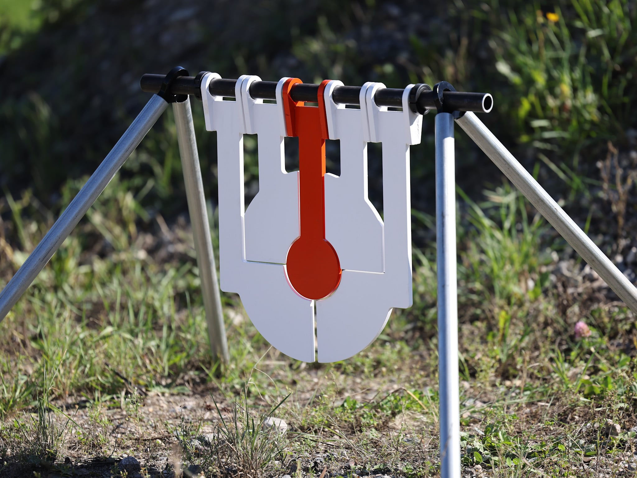 AR500 Steel Segmented Bullseye Rifle Target 3/8" 12" with 4" Bull
