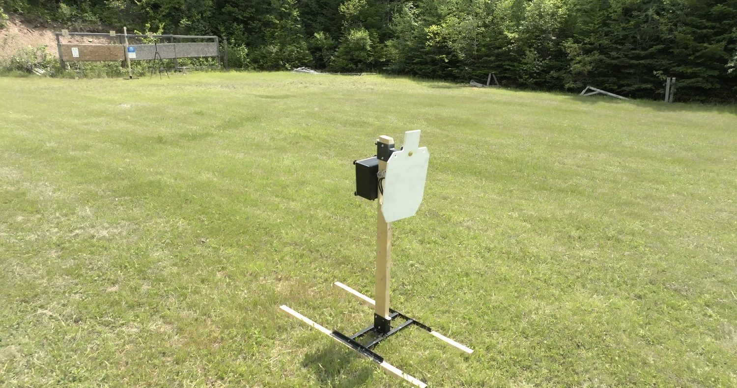 DRX1 heated thermal target set up on the range