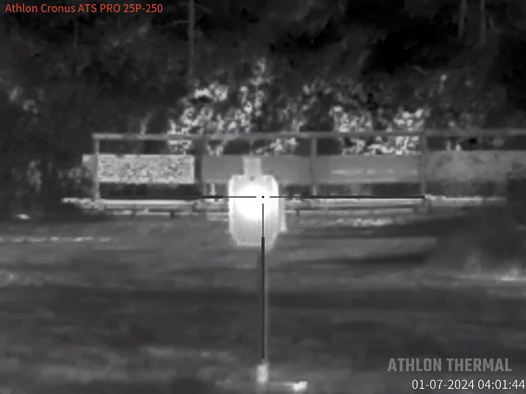 Heated DRX1 target next to cold steel through a thermal optic