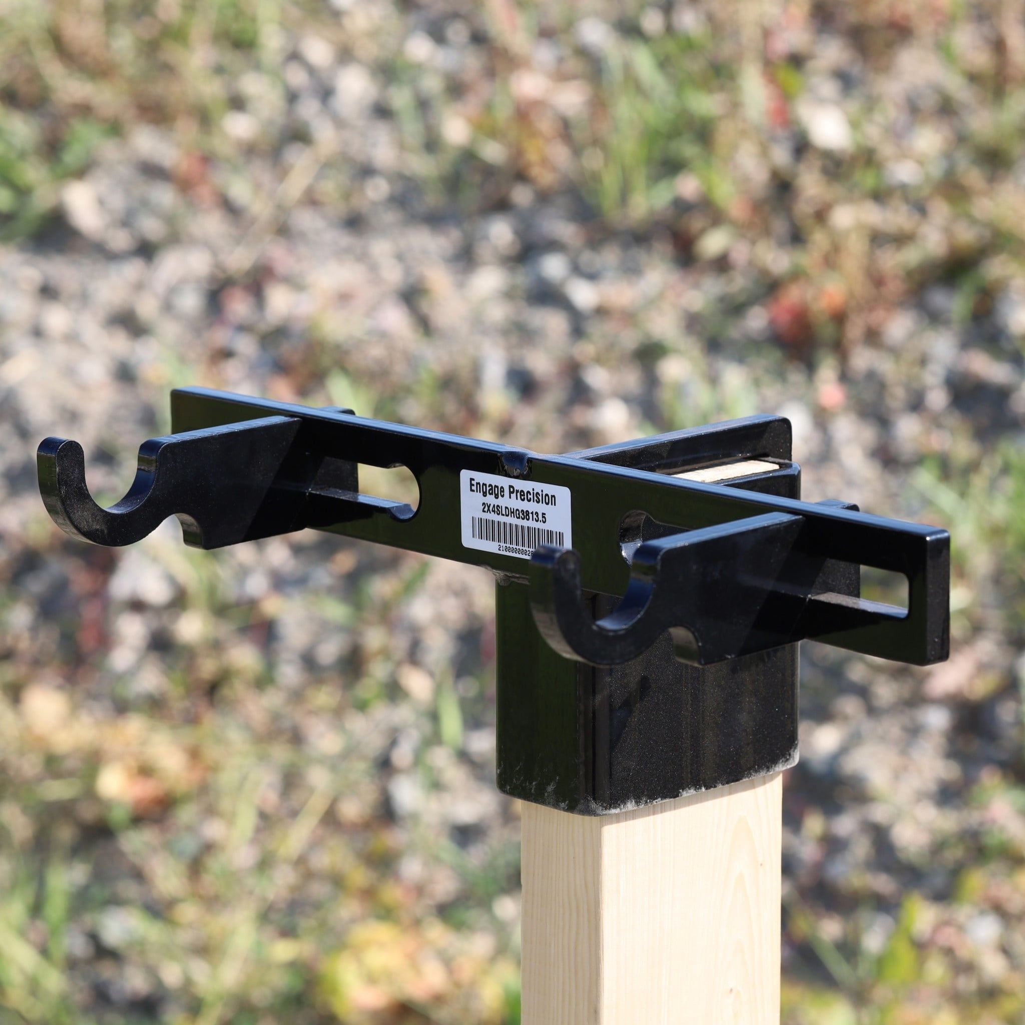 AR500 Steel 2x4 Double Slide Hook Hanger with 2 Hooks, 3/8"