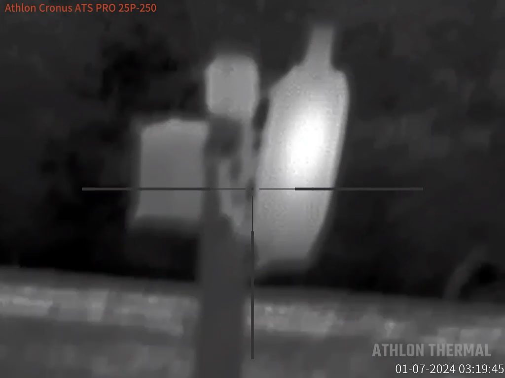 DRX1 heated thermal target through a thermal optic