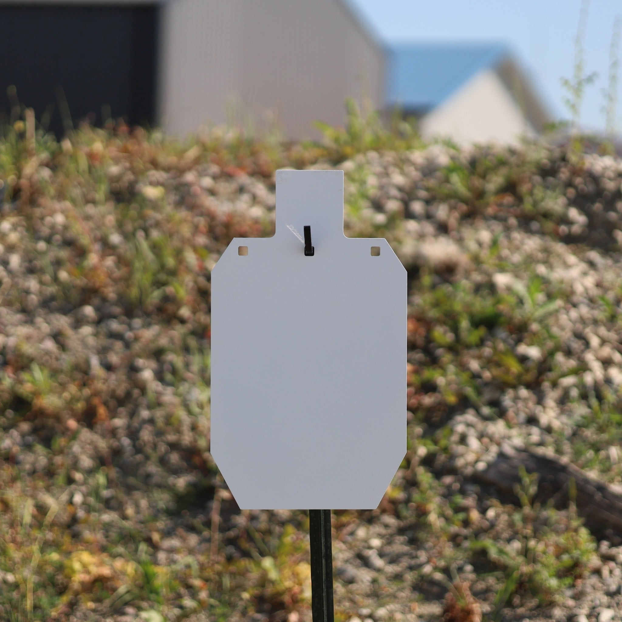 AR500 Steel Rimfire Silhouette Target 1/4" 2/3 Size IPSC White