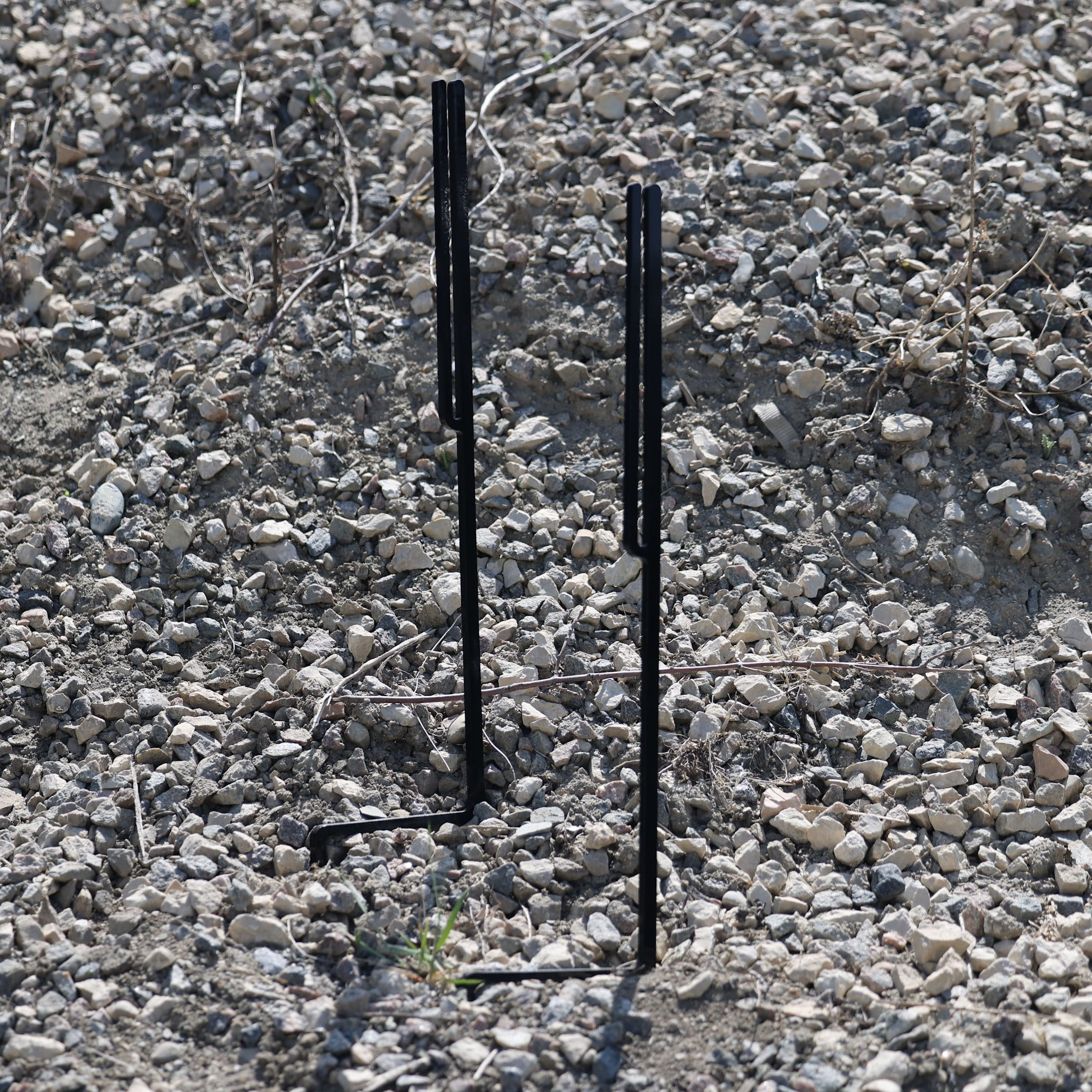 AR500 Steel Rifle Paper Target Holder Stand 3/8" 34" Black (Set of 2)