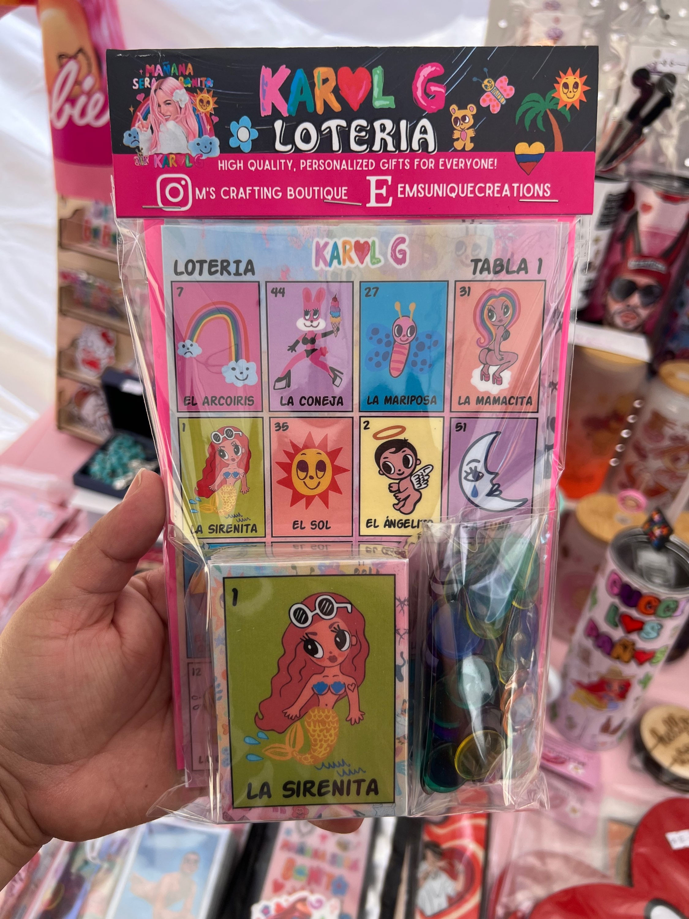 Karol G Loteria set LAMINATED