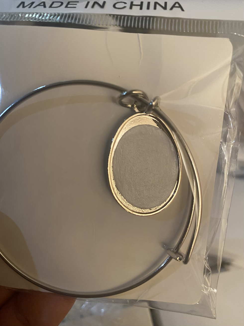 Oval picture custom bangle 